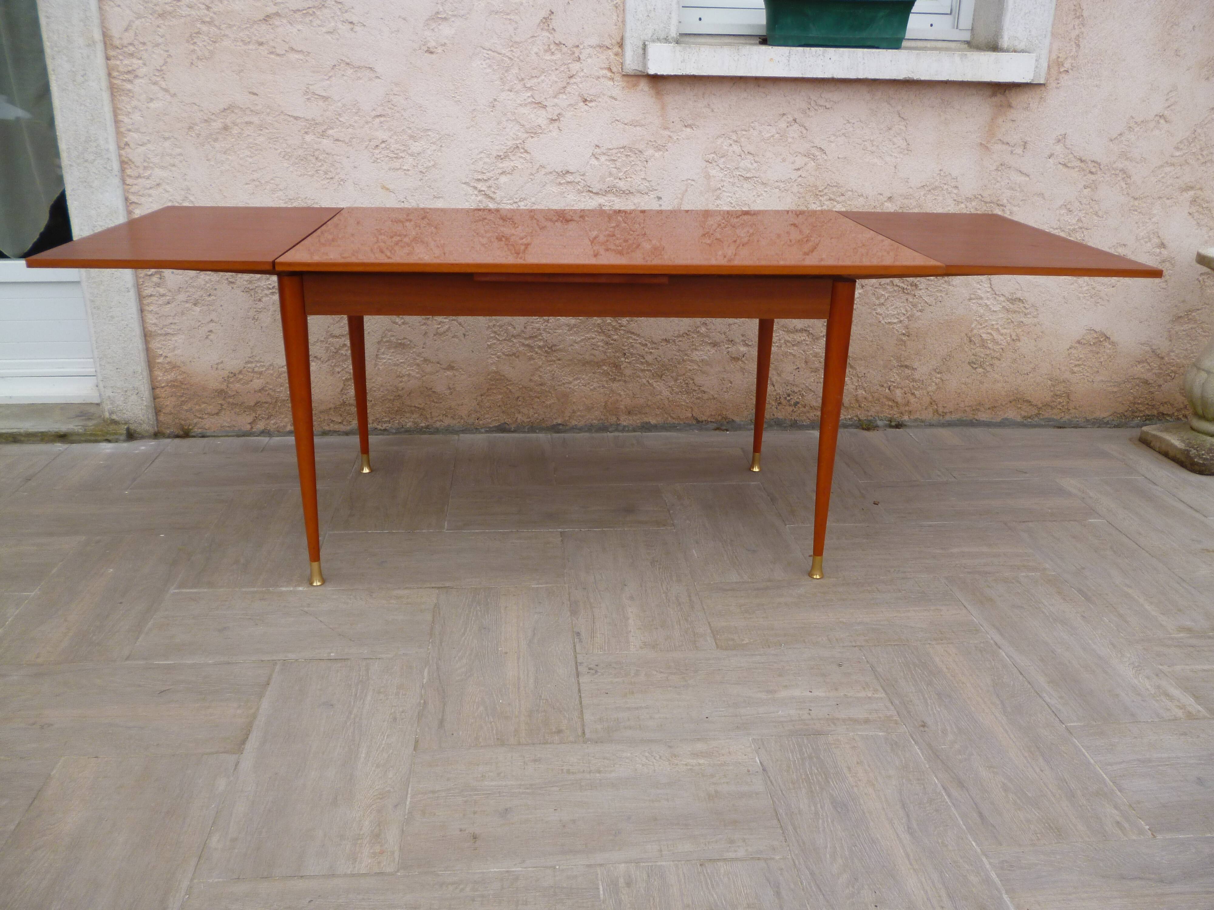 Table salle à manger avec rallonges vintage