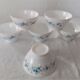 6 bowls VERONICA small blue flowers Arcopal france