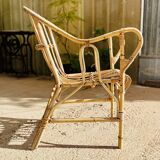 Rare fauteuil en rotin