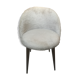 Fauteuil chaise fourrure à pieds compas