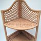 Corner shelf made of vintage braided natural fibers