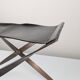 Folding Steel and Leather Stool, Denmark 1960s