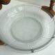Art Deco fruit bowl glass and wood