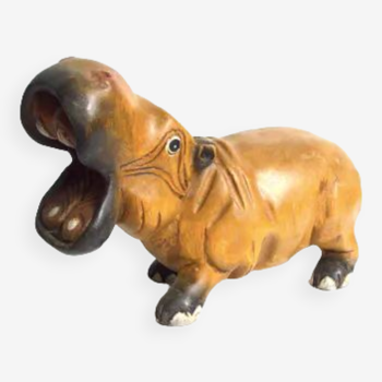 Carved wooden hippopotamus