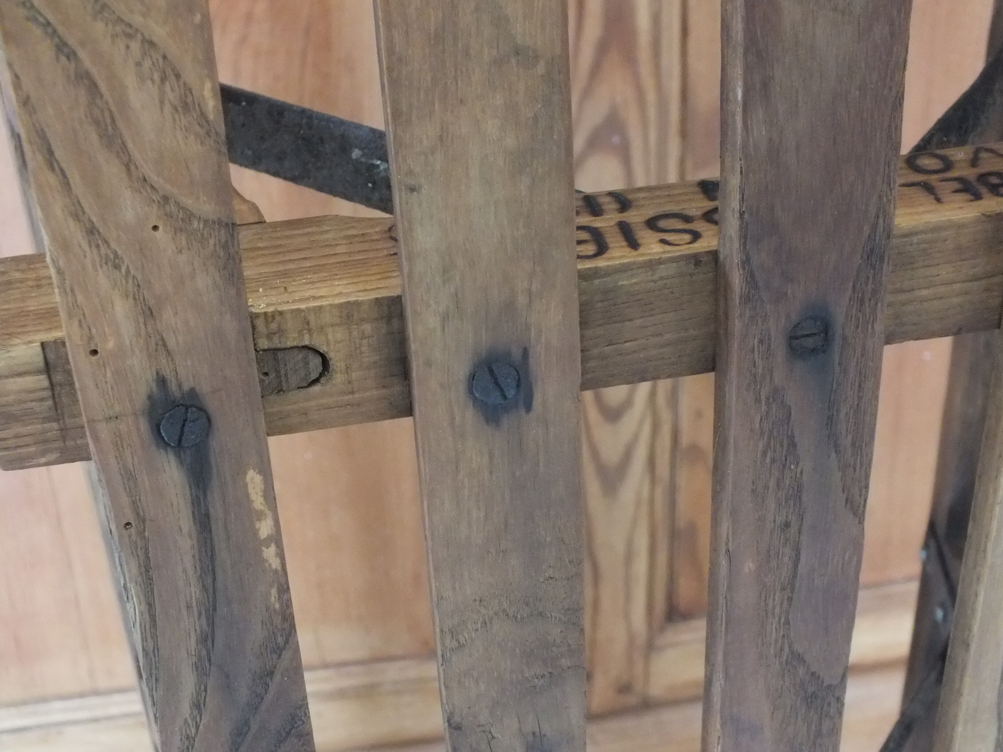 Old wooden toboggan Abel Rossignol