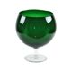 Grand vase en verre vert vintage 'brandy glass' soufflé à la bouche 26cm