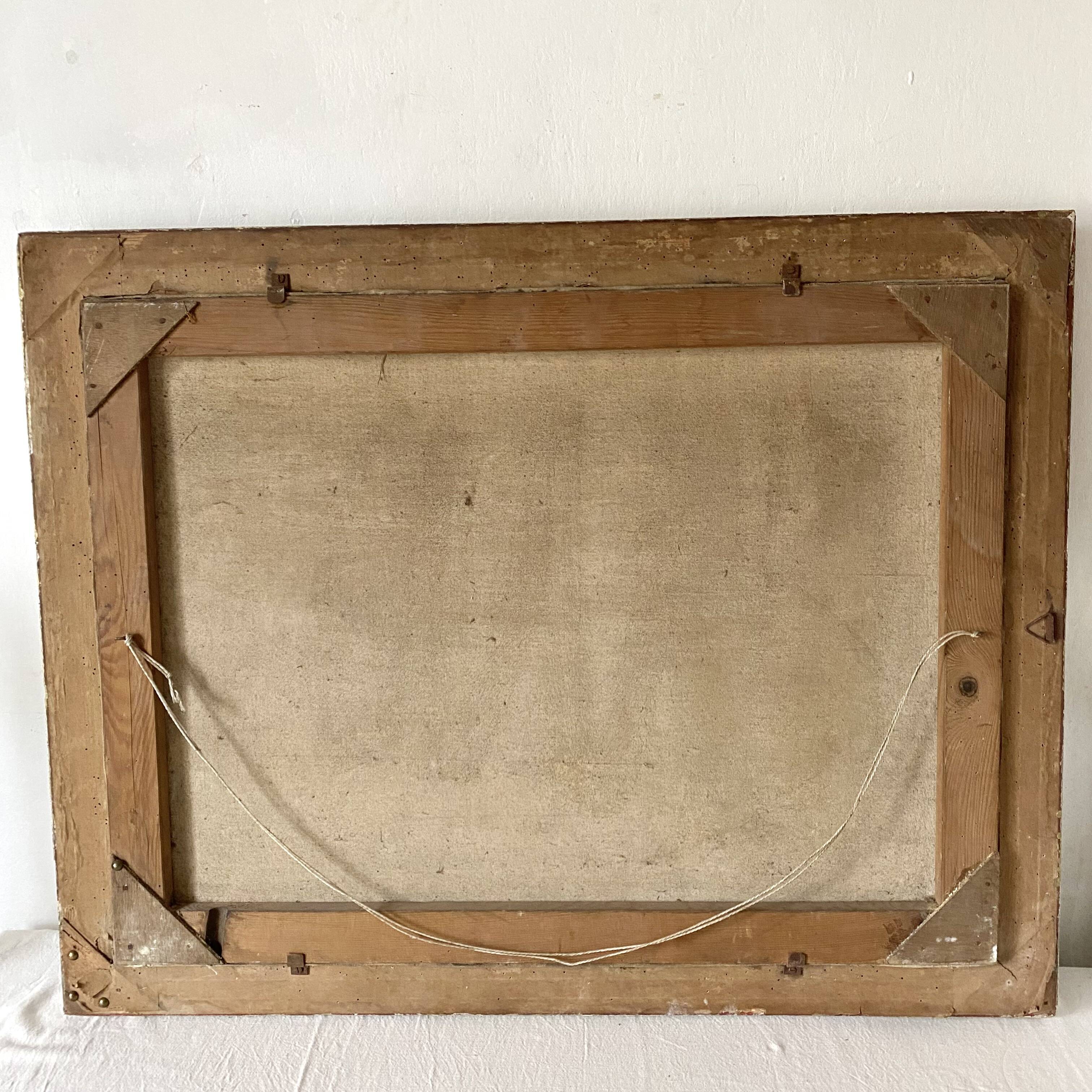 Oil on canvas framed countryside landscape