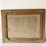 Oil on canvas framed countryside landscape