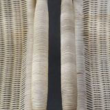 Set of two vintage design chairs by Franco Albini for Tecta, chrome and rattan