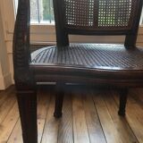 Fauteuil de bureau bois canné