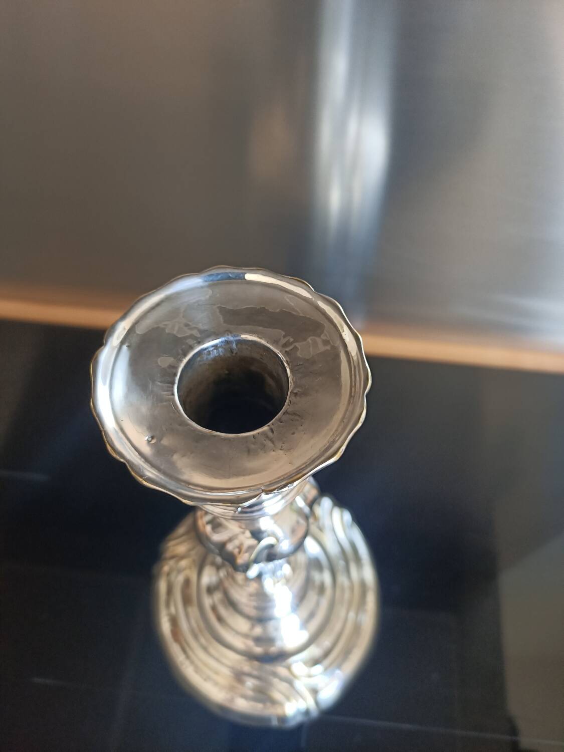 Louis XVIIIth century silver candlestick