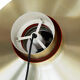 Brass coloured aluminium pendant light from Lyskaer. Denmark 1970s