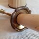 Pair of two-armed wall lights in gilded bronze, Louis XV style, by Lucien Gau.