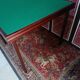 Table de bridge placage acajou et tapis vert, état neuf