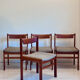 4 eetkamerstoelen H.W. Klein voor Bramin – teakhout – jaren 60