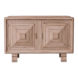 French wooden geometric mid-century sideboard