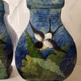 Pair of slip vases