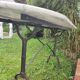 Large marble and wrought iron bistro table