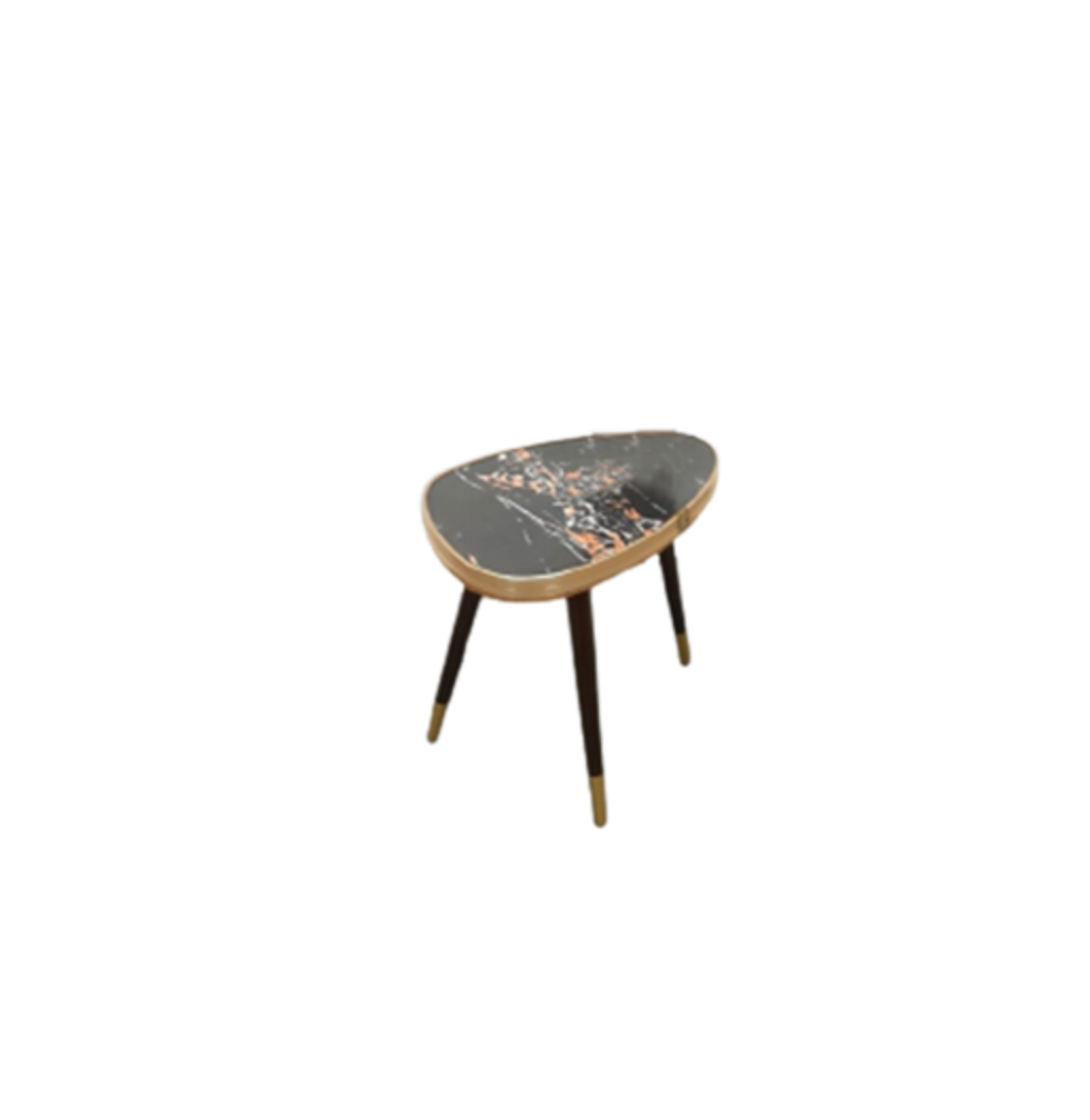 Vintage table with brass and marble formica top