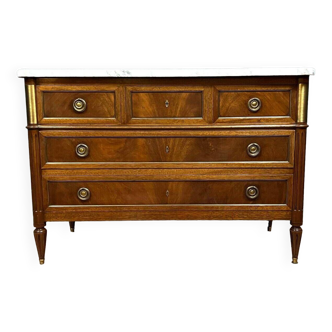 Louis XVI style Parisian chest of drawers in mahogany circa 1880-1900