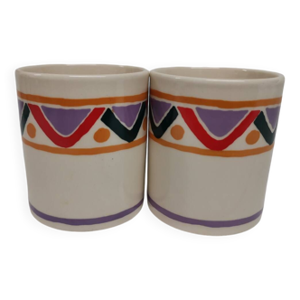 Duo de mugs années 80