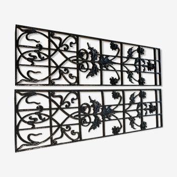 Art nouveau 2 cast iron grills top deco indoors and outdoor stitches