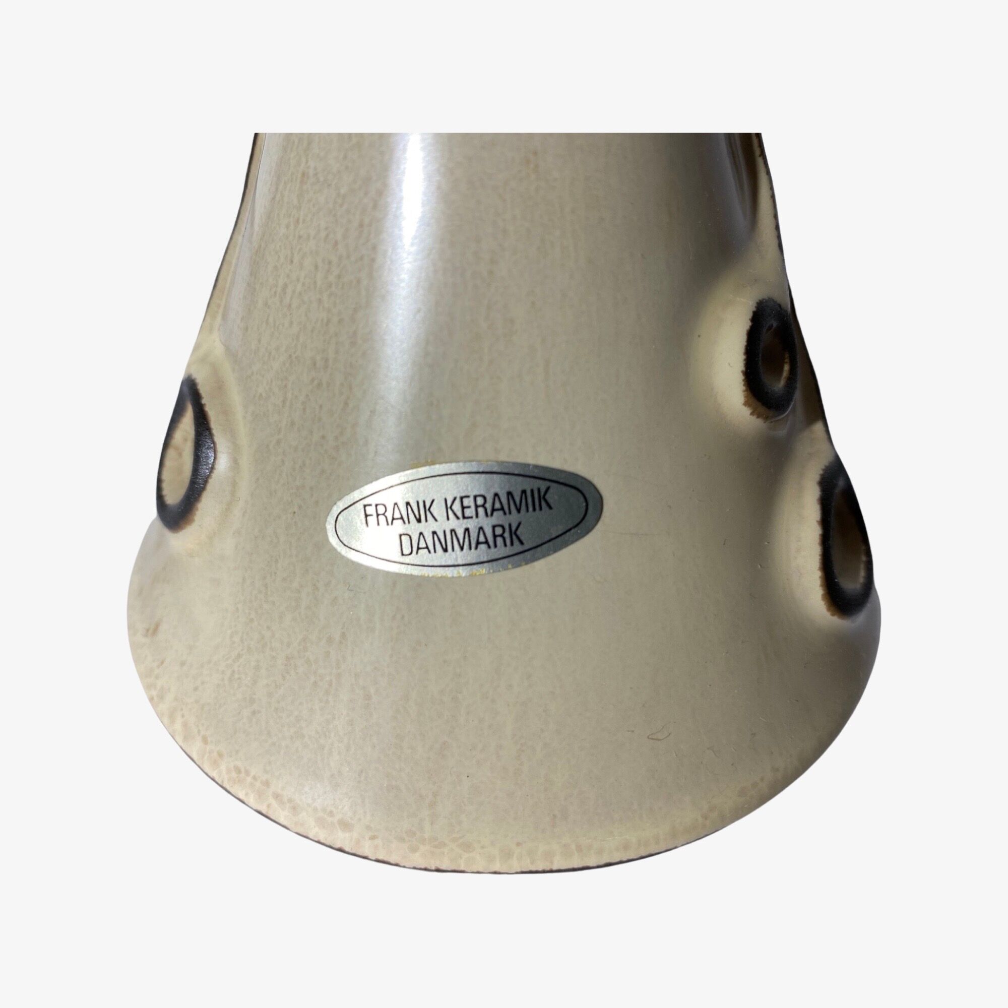 Vintage 'frank keramik denmark' candlestick holder