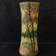 Vase verre émaillé legras art déco