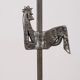 Floor lamp Rooster in beaten iron, 1950s, France