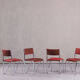 Vintage steel stacking chairs, Germany, 1980s, set of 4