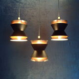 3 Trava pendants by Carl Thore for Granhaga Metallindustri. Sweden. 1960/70's