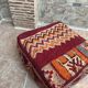 Handmade Berber Kilim pouf, floor cushion
