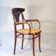Thonet Armchair No. 221 with bronze decoration, circa 1900 - new caning -