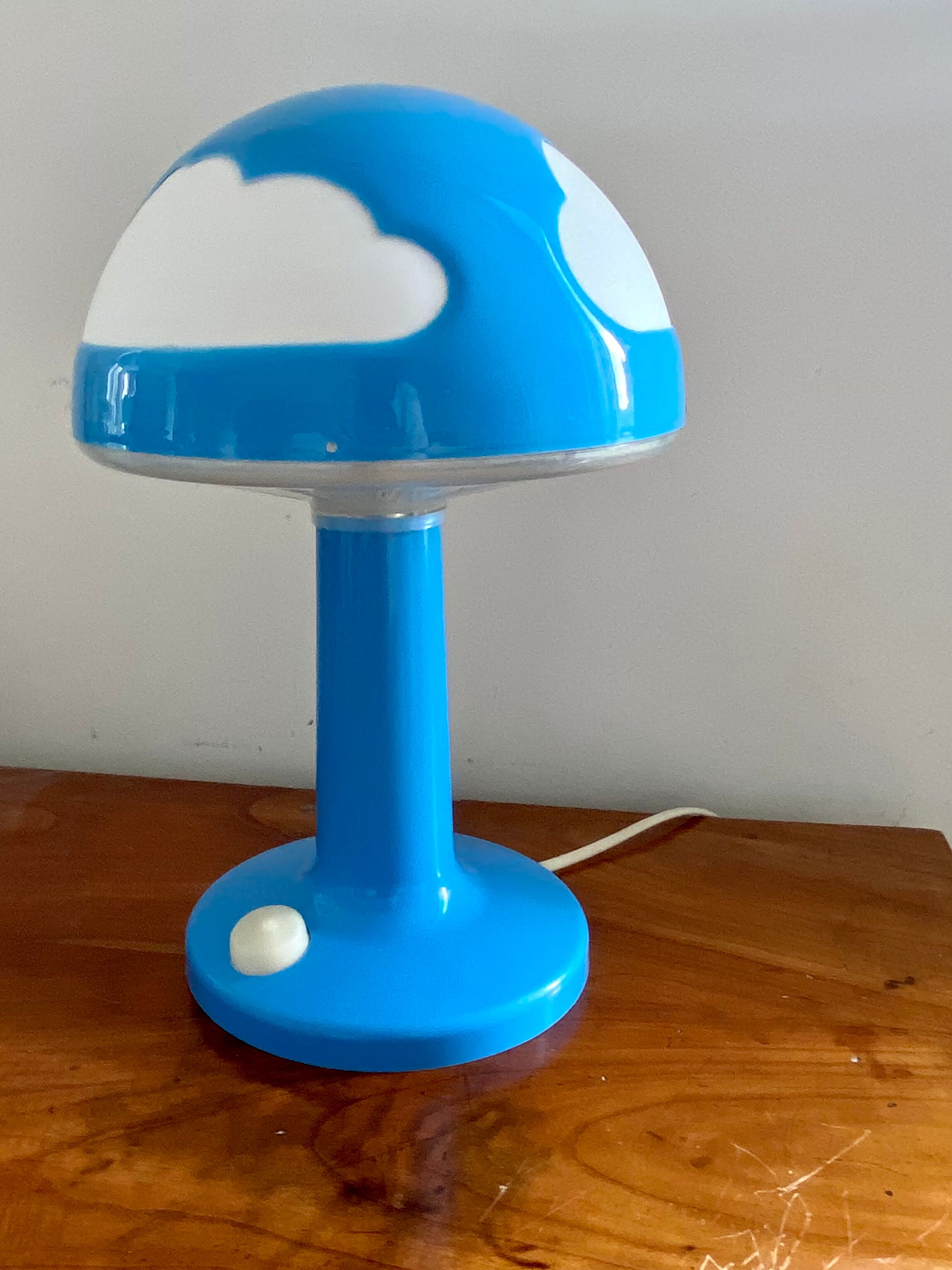 Mushroom lamp clouds Skojig Ikea blue design Henrik Preutz