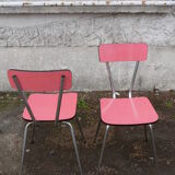 Set of 2 chairs in formica Red