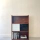 Grande bibliothèque bois mi- fermée par Rozaffy Éd.Meuble Oscar, design 50