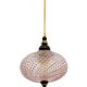 Blown Murano Glass and Brass Pendant Lamp