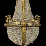 Lustre Montgolfière en bronze doré De Style Louis XVI d’époque Napoléon III