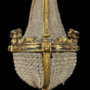 Hot air balloon chandelier in gilded bronze Louis XVI style of Napoleon III period