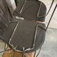 Set of 4 Linda armchairs by Arrben in camel leather with a chrome frame.