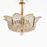 Medium sized crystal glass ‘Tole’ chandelier light by Palwa, Germany 1970’s