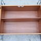 Wall-mounted bookcase in wood and metal, Germany 1960