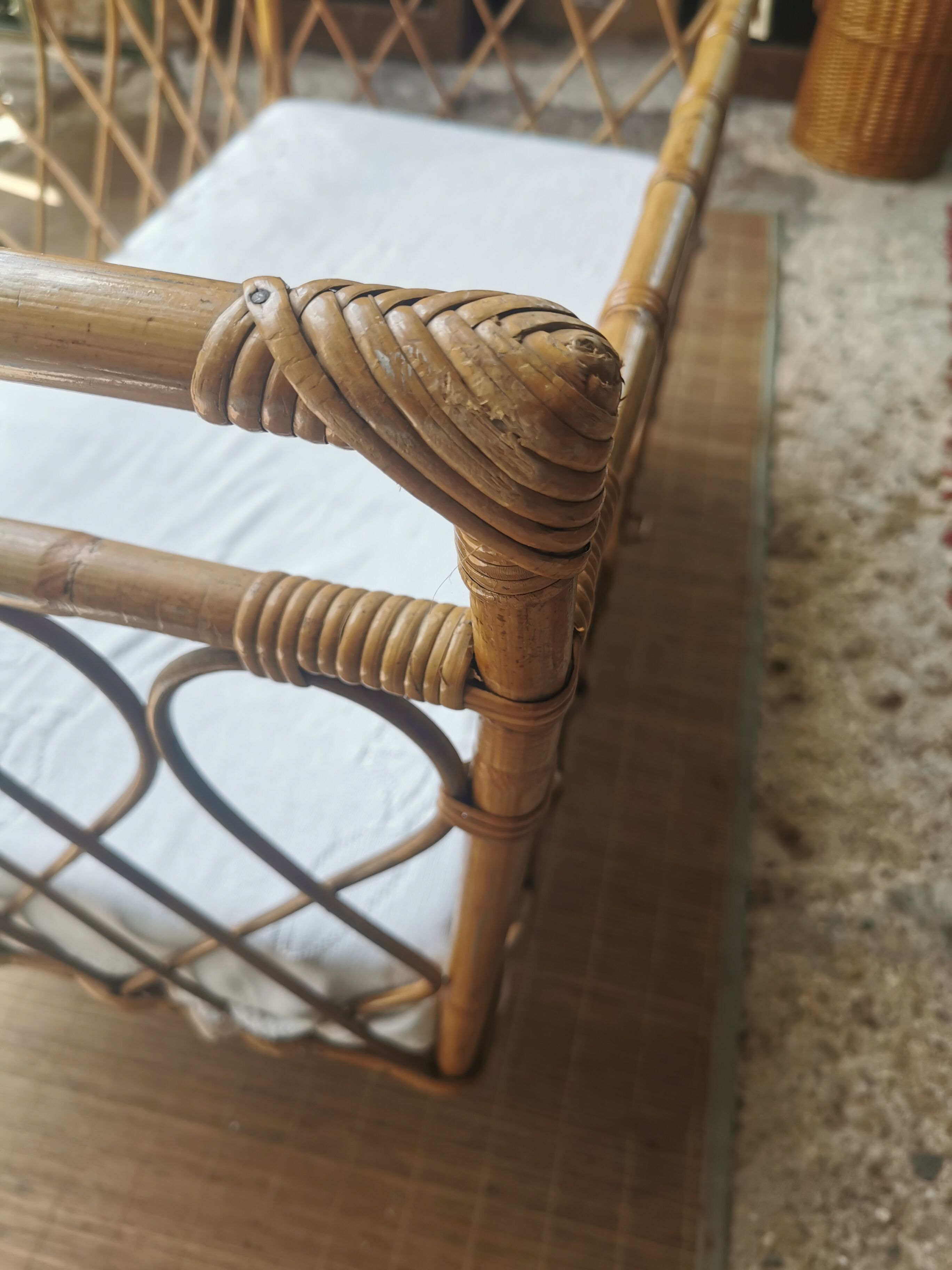 Rattan child bed
