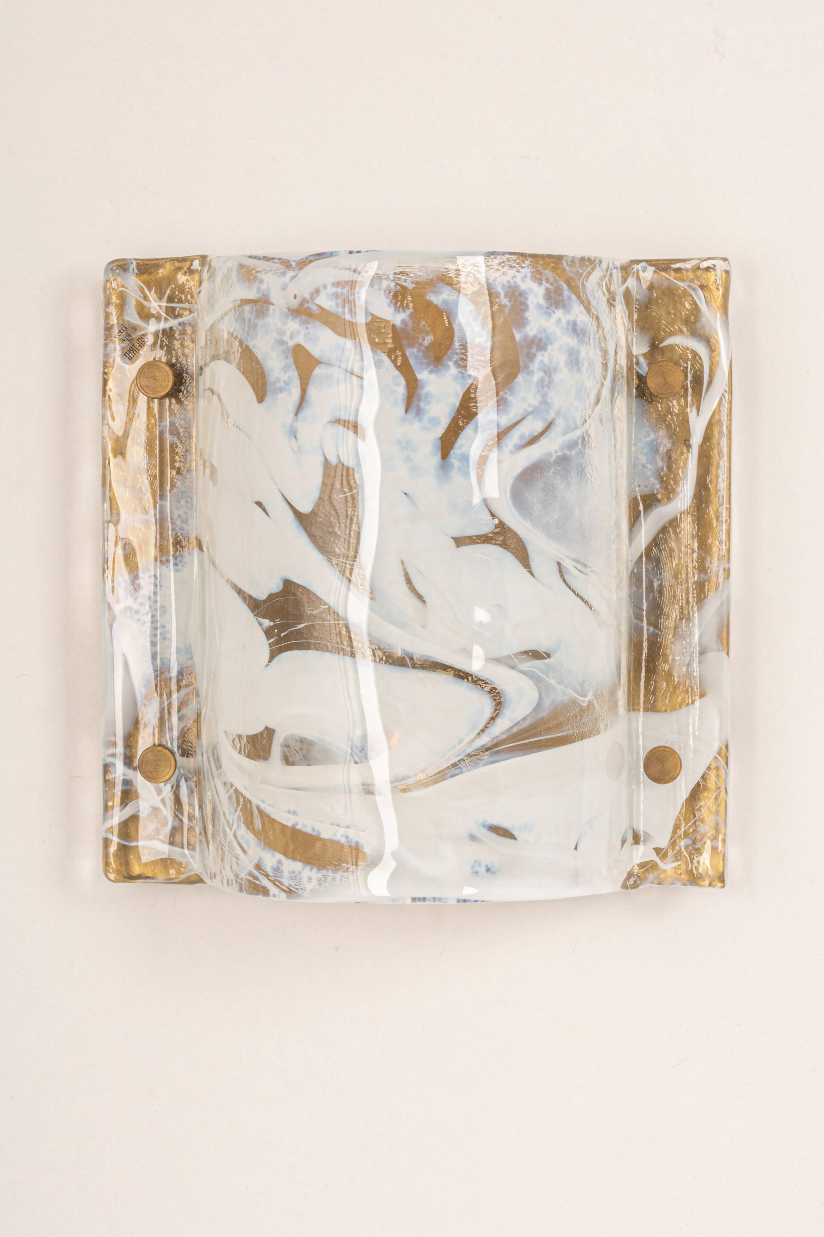 Murano Glass Wall Light by Hillebrand, Germany, 1970s