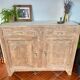 Buffet Art Déco des années 40 en bois massif blanchi – restaurer
