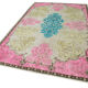 Hand-knotted unique anatolian 1980s 190 cm x 290 cm pink carpet