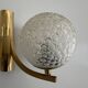 Simple two-armed wall light in brass and glass by Ball and Ball, Kaiser, 1960s, Germany.