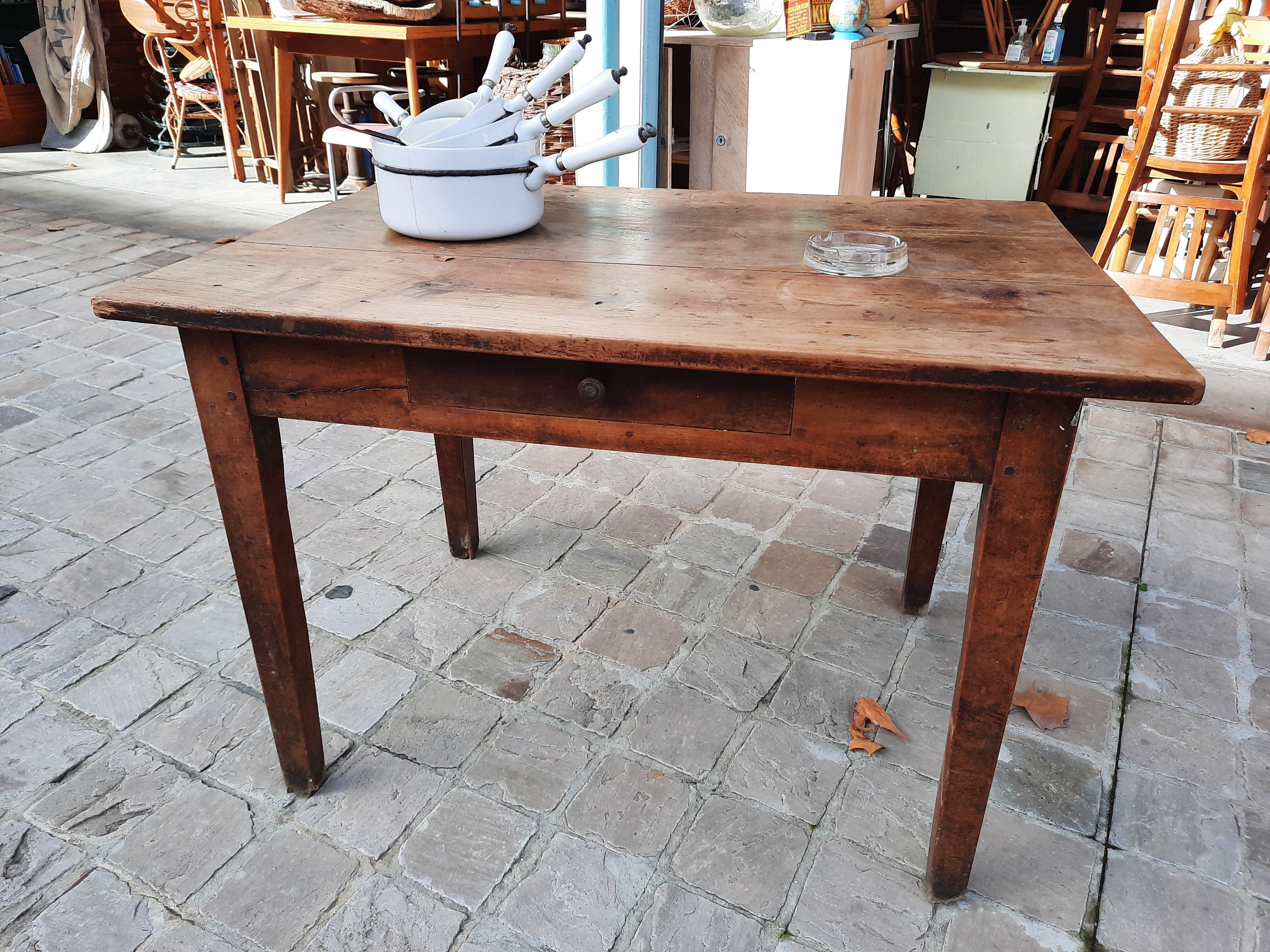 Vintage old farm table