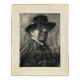 Antique Gentleman Portrait Copper etching By E.Zoir