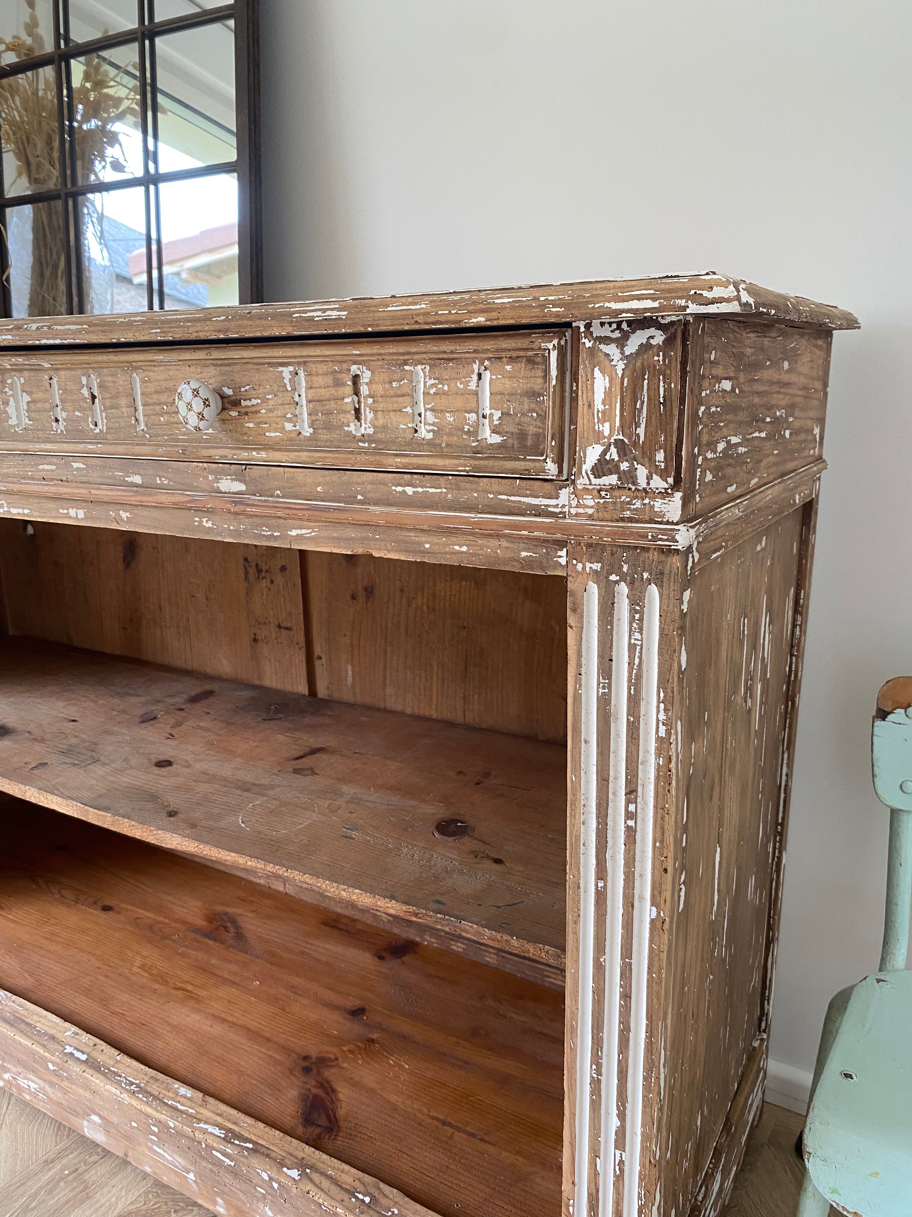 Wooden open buffet